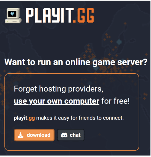 Playit.gg want to run an online game server