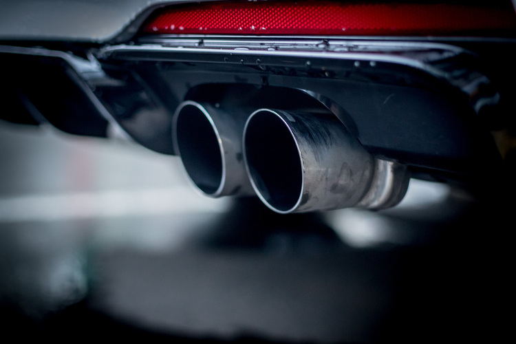 Exhaust from car